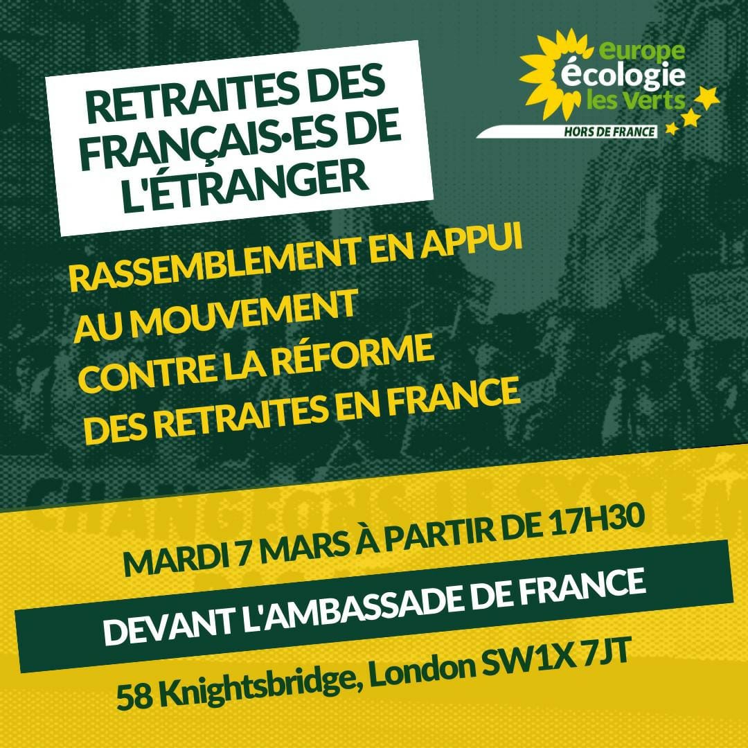 Rassemblement à Londres 17h30 devant l'ambassade de France, 58 Knightsbridge